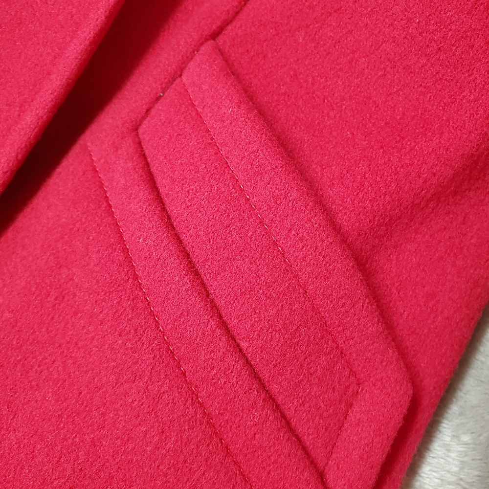 Marks & Spencer Bold Red Pea Coat LIKE NEW - Picture 6 of 13